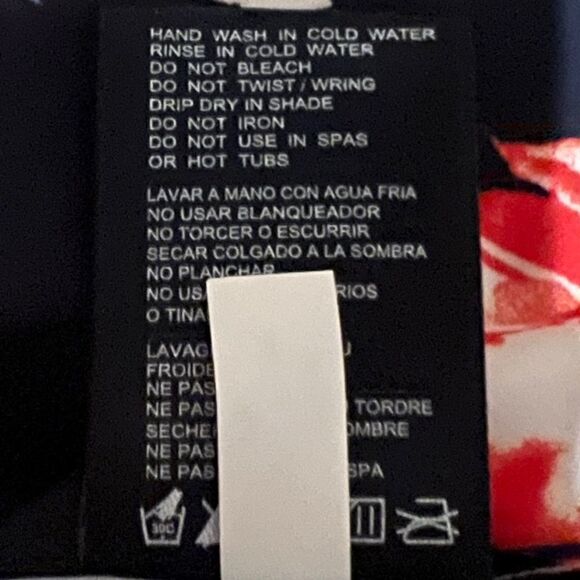 Tommy Hilfiger Navy Coral Water Iris Floral-Print Tankini Swim Top XS NWT - Picture 7 of 8